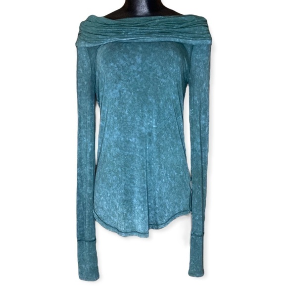 We The Free | Green Cosmo Tie Dye Cowl Neck Top OB546687 M - Picture 2 of 8